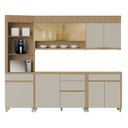 Ver imagem 2 de Cozinha Completa Modulada 5 Peças 7 Portas 5 Gavetas Torre Angular 100% MDF Mista