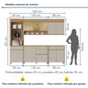 Ver imagem 3 de Cozinha Completa Modulada 5 Peças 7 Portas 5 Gavetas Torre Angular 100% MDF Mista