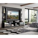 Ver imagem 7 de Estante com Espelho para TV até 65" Multimóveis Oslo FG3390 Preta/Madeirada