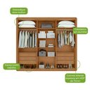 Ver imagem 6 de Guarda-Roupas Casal Loop 6 Portas com Pés - Lp - Rei de Casa Amendoa Clean/Off White