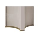 Ver imagem 6 de Mesa de Sala Jantar Chanel C/ Tampo Madeirado C/ Vidro Redondo 136x136cm Off White/off White - Dj M