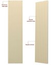 Ver imagem 3 de Placa Individual Painel Ripado Modulo Parede Nanda 460 mm Cor:Off White