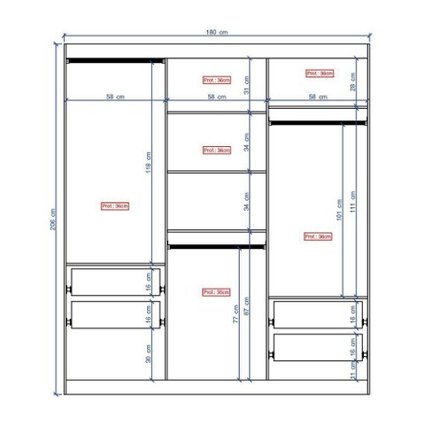 Guarda Roupa Casal 3 Portas 4 Gav Espelho Branco 1144 Carraro