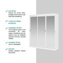 Ver imagem 2 de Guarda Roupa Casal 3 Portas 4 Gav Espelho Branco 1144 Carraro