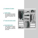 Ver imagem 5 de Guarda Roupa Casal 3 Portas 4 Gav Espelho Branco 1144 Carraro