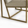 Poltrona Megan Decorativo Base Dourado Suede Nude - 6