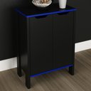 Ver imagem 1 de Armário para Escritório 2 Portas Preto/Azul Me4164 - Tecno Mobili