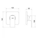 Ver imagem 2 de Acabamento Monocomando para Chuveiro 2997 C52 Axion Slim Meber Meber Metais