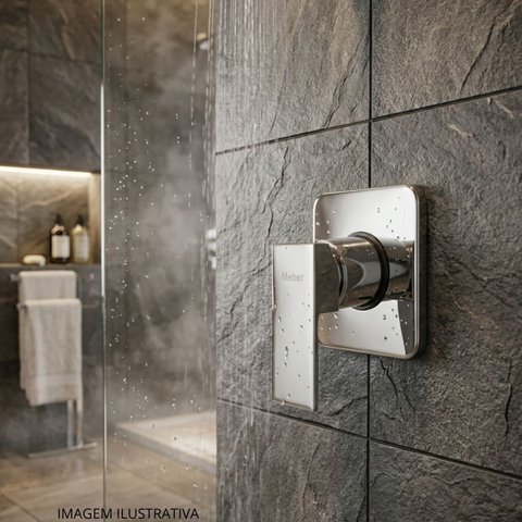 Acabamento Monocomando para Chuveiro 2997 C52 Axion Slim Meber Meber Metais