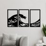 Conjunto 3 Quadros Vazados em MDF Onda - 1