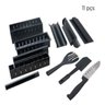Kit sushi em casa acessorios para preparar sushi 11 pecas com faca molde rolete cortador completo - 3