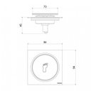 Ver imagem 2 de Grelha com Fecho Pressão Quadrada Inox 10cmx10cmx6cm Meber Metais
