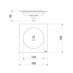 Grelha com Fecho Pressão Quadrada Inox 15cmx15cmx6cm Meber Metais - 2