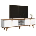 Ver imagem 2 de Rack Bancada Tv 60 Pol 217cm Orgânico Valen Cedro/branco C14 - Mpozenato