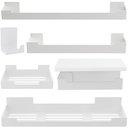 Ver imagem 1 de Kit de Acessórios para Banheiro 6 Peças Adesivo Branco F.elg