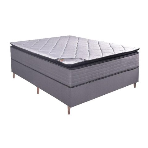 Colchão Casal Molas Ensacadas Nobre + Base 138x188x73