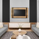 Ver imagem 1 de Painel para Tv até 75 Polegadas Ripado Becca Estilo Industrial 250 X 100cm Marrom