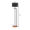 Ver imagem 6 de Luminária Abajur de Chão Indústrial Salone Preto com Cúpula Preta