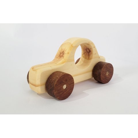 Carrinho de Madeira Maciça 2. Brinquedo Artesanal e Decoração.