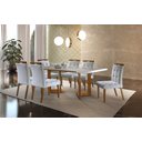 Ver imagem 3 de Sala de Jantar Moderna Madeira Maciça 6 cadeiras 2,0x1,0m - Verona - Requinte Salas