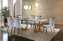 Ver imagem 3 de Sala de Jantar Moderna Madeira Maciça 6 cadeiras 2,0x1,0m - Verona - Requinte Salas