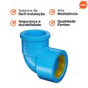 Ver imagem 4 de Kit Joelho 90 Sold Bucha Latão 25x1/2 Fortlev - 10 Unidades