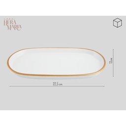 Bandeja Decorativa Lavabo Banheiro Multiuso em Cerâmica - 2