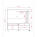 Ver imagem 3 de Conjunto para Sala Rack + Painel Valquíria TV 65 Polegadas com Rodízios Naturale/ Off White