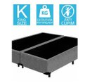 Ver imagem 2 de Base Cama Box Bipartido King Size Suede Cinza 40x193x203