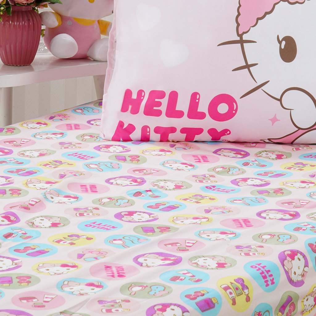 Jogo de Cama Solteiro 2 Pçs Hello Kitty 88x188x30 Skin Care - 3