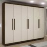 Guarda-Roupa Casal 6 Portas Master - Avela Ipe/ Off-White - 1