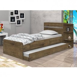 Conjunto Cama de Solteiro com Cama Auxiliar Espresso Móveis - 1