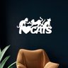 Escultura de Parede em MDF I Love Cats - 1
