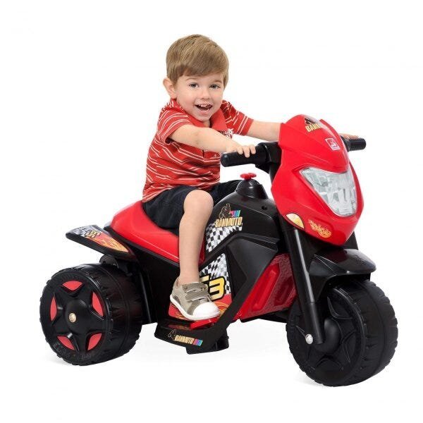 Mini Moto Motinha Elétrica Infantil Azul Cross 6v Luz Som