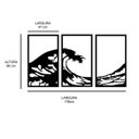 Ver imagem 3 de Conjunto 3 Quadros Vazados em MDF Onda