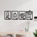 Ver imagem 1 de Conjunto 4 Quadros Vazados em MDF Cactos