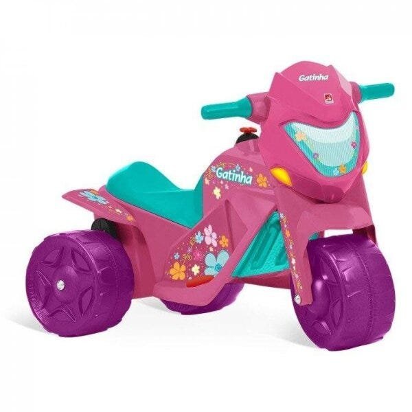 Mini Moto Elétrica Infantil GP Raptor Super Girl - 2 Marchas 6V - Rosa