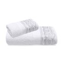 Ver imagem 1 de Jogo de Toalhas com Renda 2 Peças em Algodão 500g/m² Buettner Freire Branco