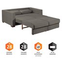 Ver imagem 3 de Sofa Cama Casal Sofia 2 Lugares 170cm com Pés de Madeira Talento Móveis