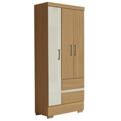 Guarda Roupa Solteiro 3 Portas Coimbra 186x76 Cm Armoveis Atacama Off White