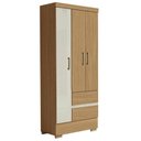 Ver imagem 1 de Guarda Roupa Solteiro 3 Portas Coimbra 186x76 Cm Armoveis Atacama Off White