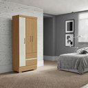 Ver mais imagens de Guarda Roupa Solteiro 3 Portas Coimbra 186x76 Cm Armoveis Atacama Off White