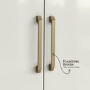 Ver imagem 5 de Guarda Roupa Solteiro 3 Portas Coimbra 186x76 Cm Armoveis Atacama Off White
