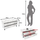 Ver imagem 2 de Balcão para Gabinete de Banheiro 2 Gavetas com Rodízios Mármore Branco