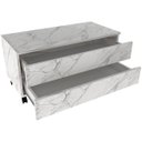 Ver imagem 3 de Balcão para Gabinete de Banheiro 2 Gavetas com Rodízios Mármore Branco