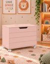 Ver imagem 1 de Baú Infantil Ariel Guarda Brinquedos com Rodízios Rosé