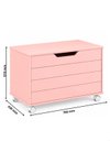 Ver imagem 5 de Baú Infantil Ariel Guarda Brinquedos com Rodízios Rosé
