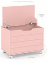 Ver imagem 3 de Baú Infantil Ariel Guarda Brinquedos com Rodízios Rosé
