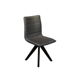 Conjunto Mesa de Jantar Cone 120 cm Laca Preta com Cadeiras Cercatto Giratória Revestida em Tecido L - 3