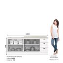 Ver imagem 4 de Cozinha Modulada Americana 2 Peças Balcões 120cm e 80cm Branco/calcare com Tampos Mdp - Móveis